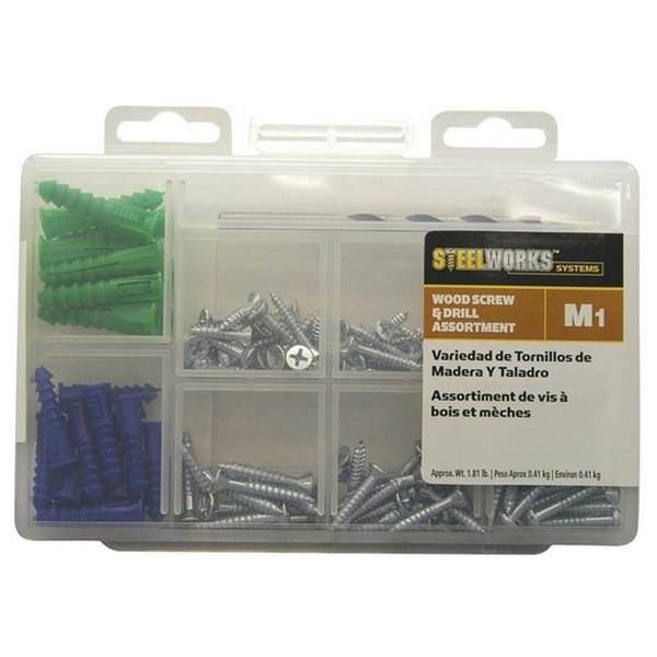 Hillman 130250 Wood Screw & Anchor Kit, Hillman, Mfr#: 5404769